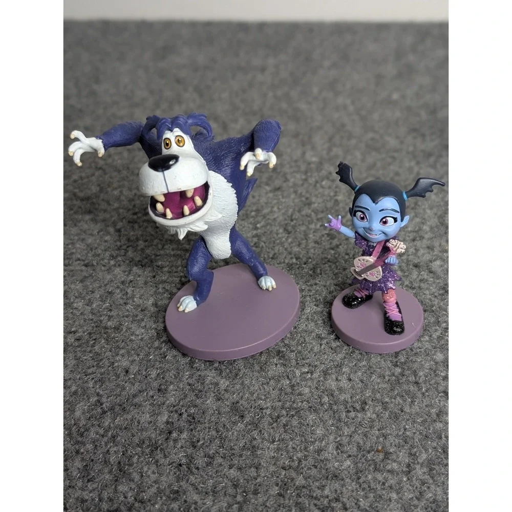 Disney Junior Vampirina PVC Figurines Glitter‎ Vampirina & Wolfie Cake Toppers